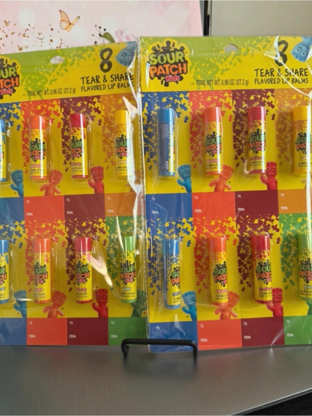 Tear & Share Flavored Lip Balm Pack Assorted  Sour patch kids 24 lip balms - Picture 3 of 4